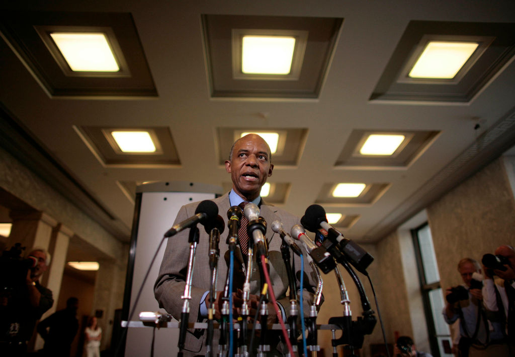 Rep. William Jefferson (D-LA) delivers a statement to report
