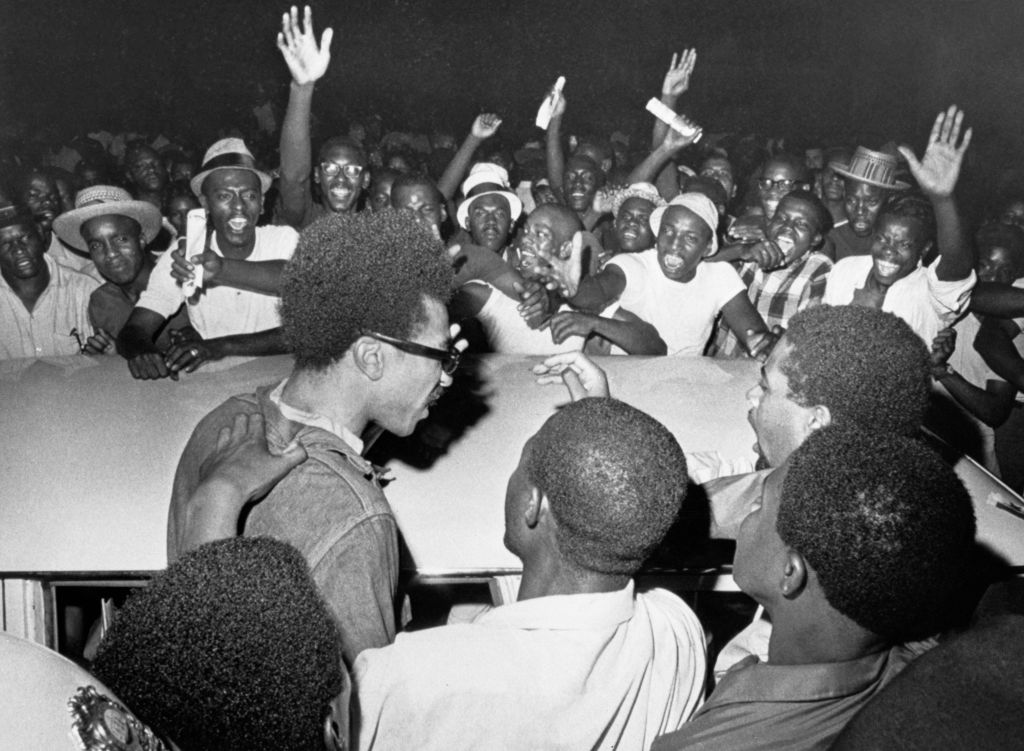 H. Rap Brown Leaving Prison with Cheering Supporters