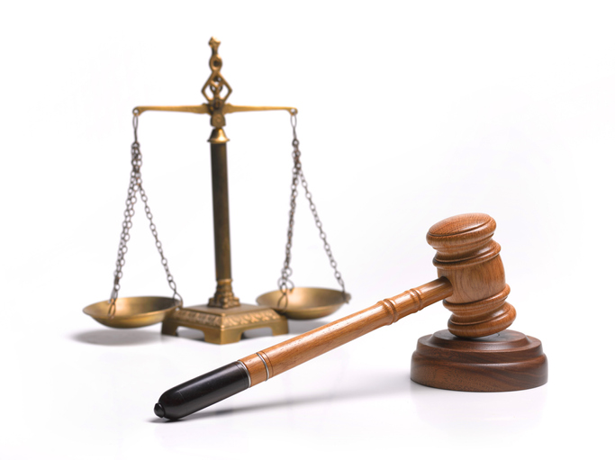 Gavel and scales of justice