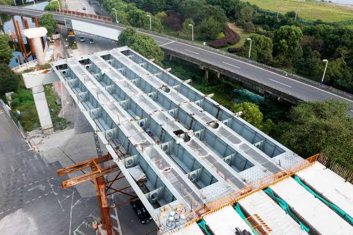 Unfinished elevated overpass