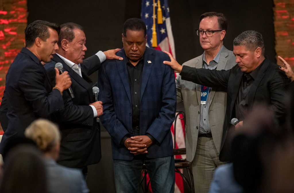 Larry Elder holds townhall meeting at New Season LA Church in Downey