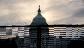 Security Fencing Installed Outside U.S. Capitol Ahead Of Justice For J6 Rally