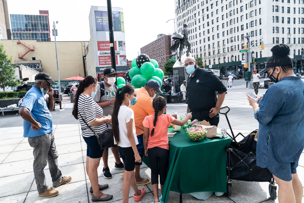 Atmosphere during the National night out against gun...