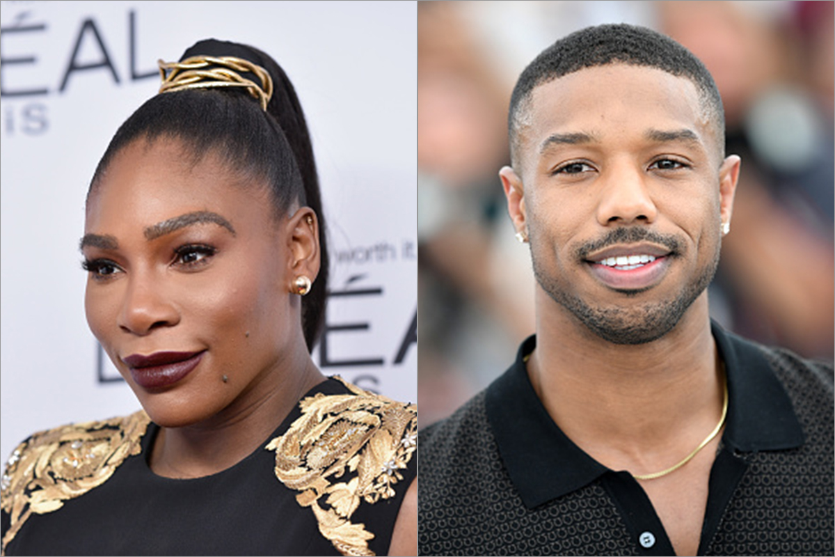 Serena Williams and Michael B. Jordan