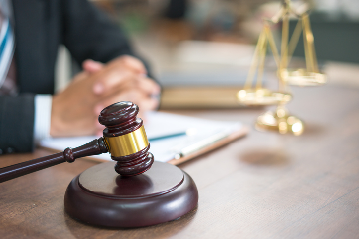 Lawyer working with gavel