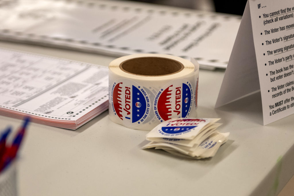 Republican NYC Mayoral Candidate Curtis Sliwa Votes On Election Day