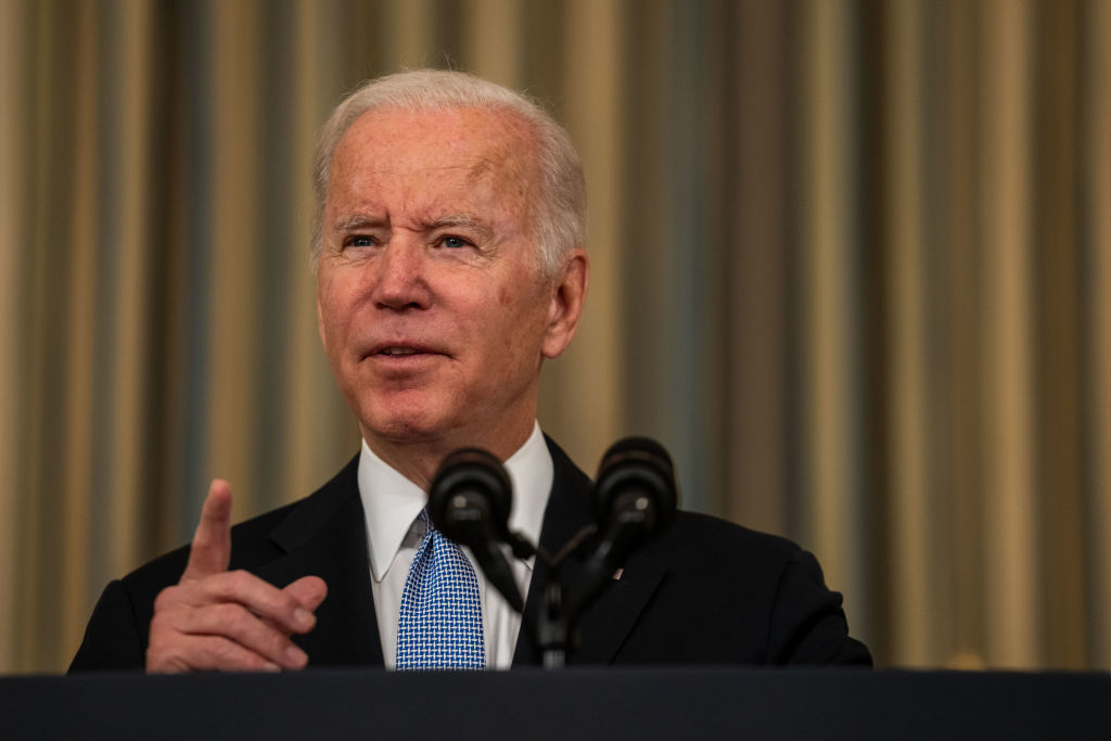 President Joe Biden delivers remarks