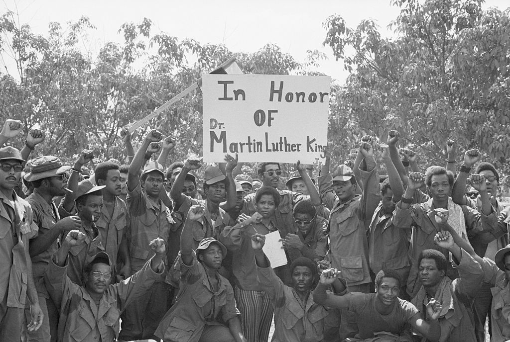 Black Soldiers Observe M.L.King Birthday
