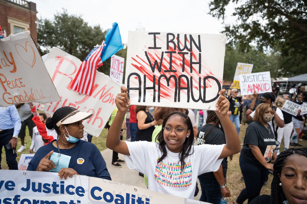 Justice For Ahmaud Arbery March And Prayer Vigil Held In Brunswick, Georgia