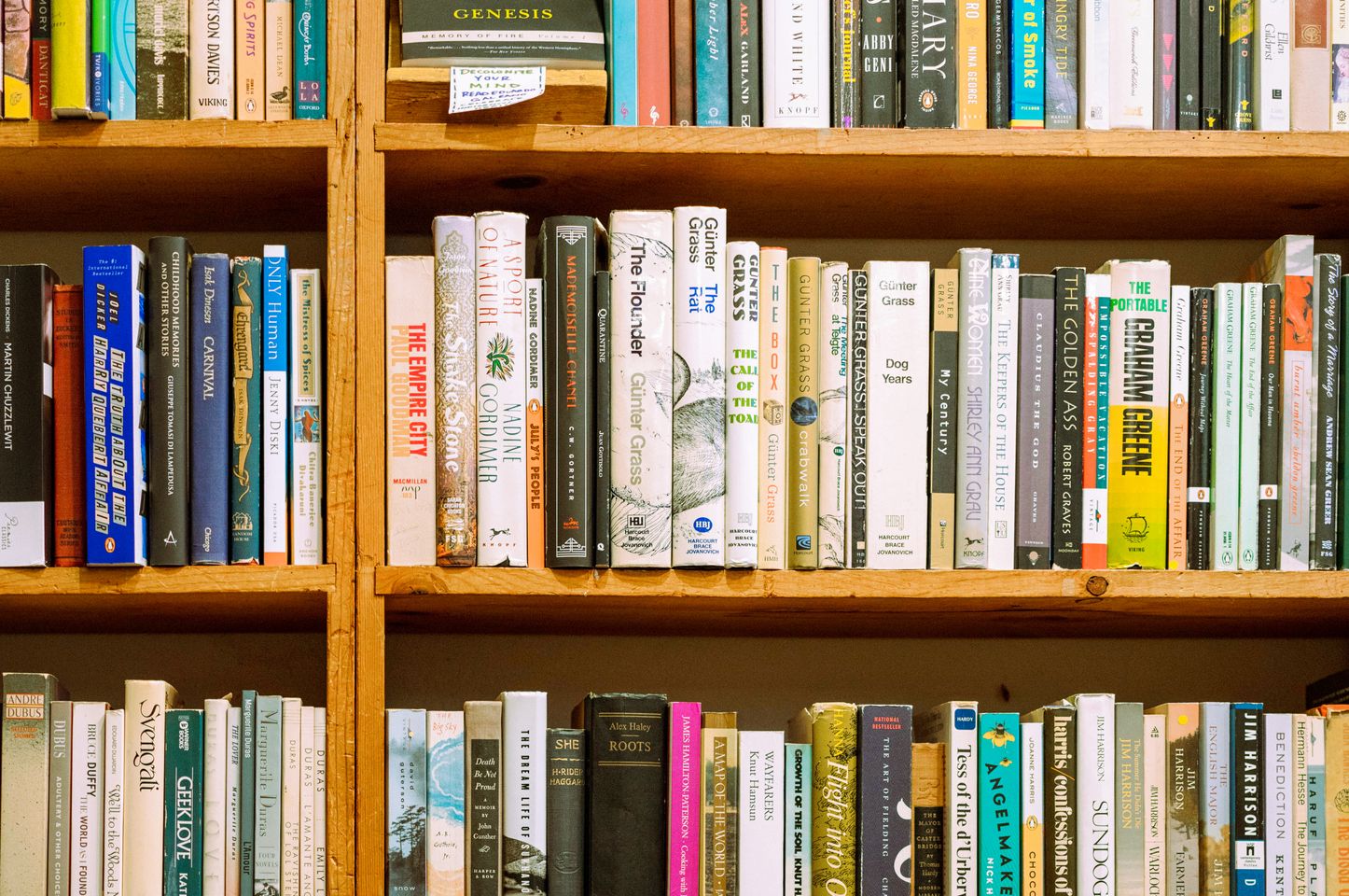 Bookstore shelves