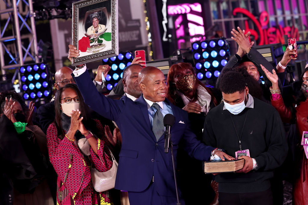 Eric Adams Sworn In As Mayor Of New York City In Times Square After Ball Drop