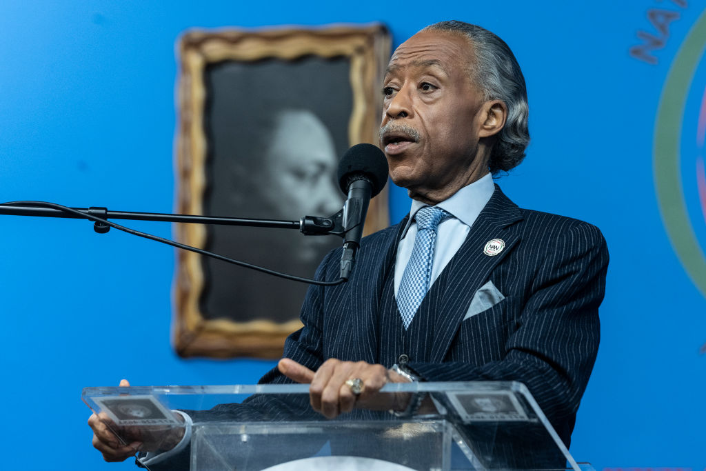 Reverend Al Sharpton speaks during National Action Network's...