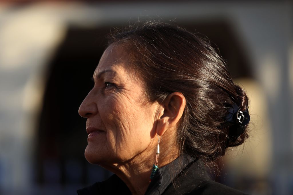 Interior Sec. Deb Haaland and oil wells - during the Coronavirus pandemic.
