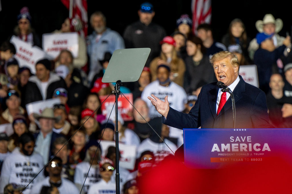 Former President Donald Trump Holds Rally Near Houston