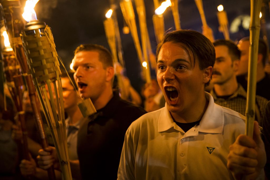 White Supremacists March with Torches in Charlottesville