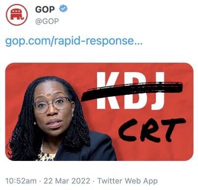 GOP CRT tweet criticizing Ketanji Brown Jackson