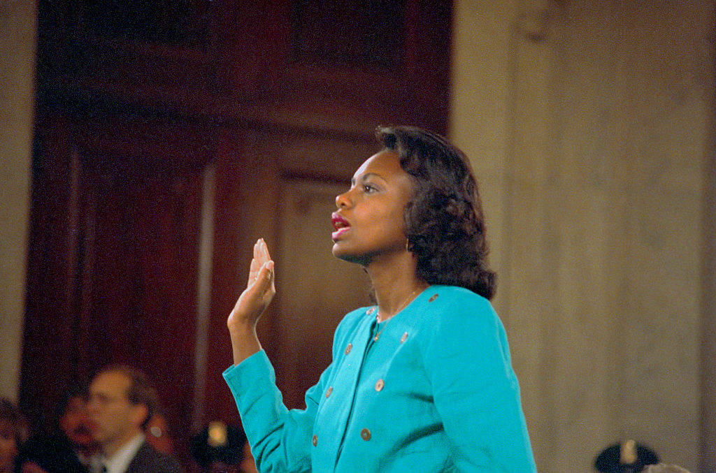 Lawyer Anita Hill Before Testifying at Senate Judiciary Hearing