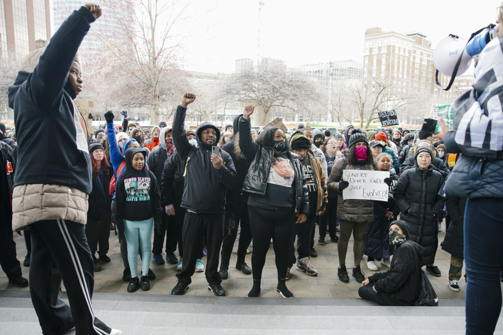 Protest in Grand Rapids over the killing of Patrick Lyoya