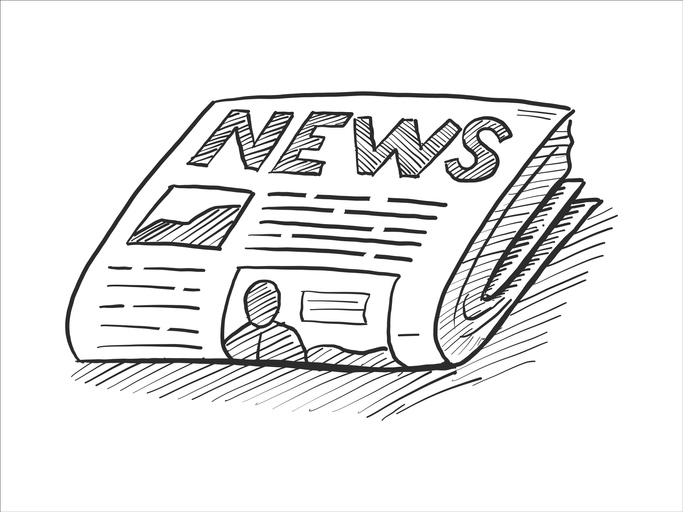 Hand Drawn Newspaper Sketch Icon