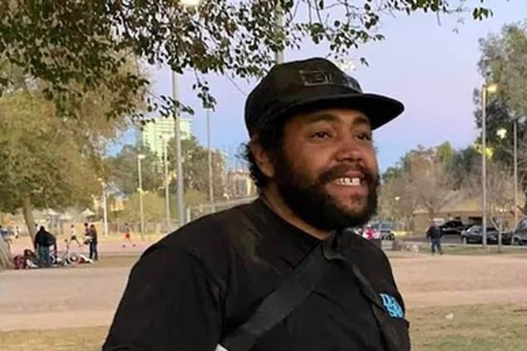 Sean Bickings, frowning victim in Tempe, Arizona