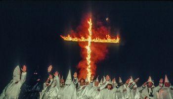 Thomas Robb Leads KKK Cross Burning