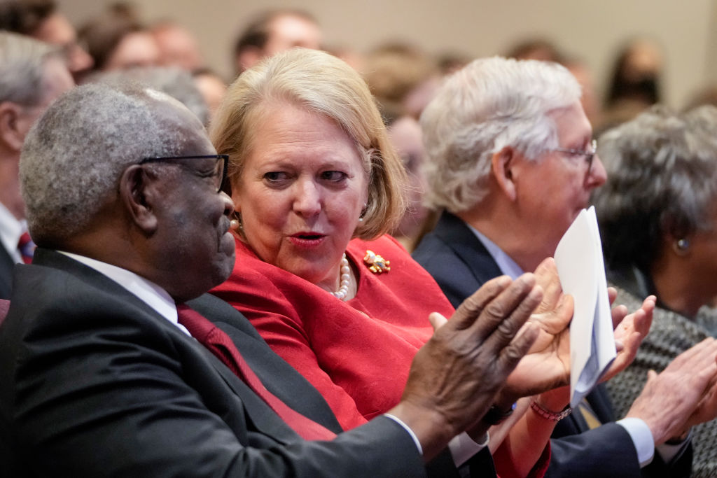 Justice Thomas Attends Forum On His 30 Year Supreme Court Legacy