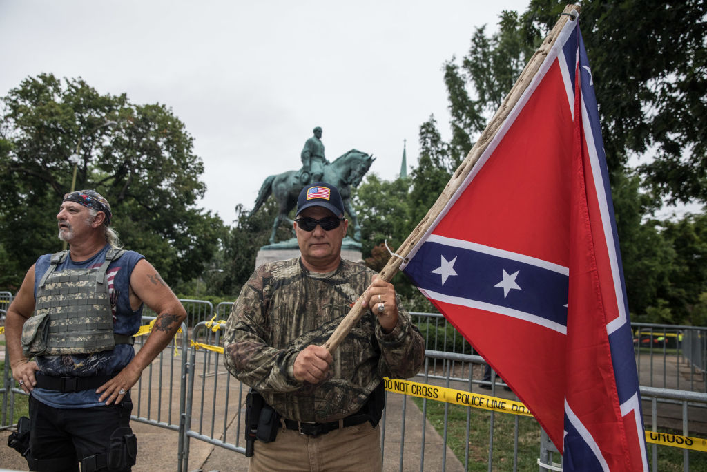 Torch march of white nationalists