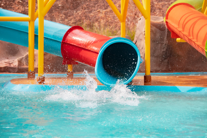 Close-Up Of Water Splashing In Swimming Pool