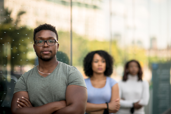 Portrait of Three Young Black Adults