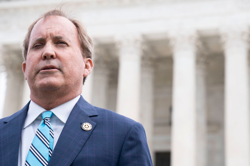 Texas Attorney General Ken Paxton Outside Supreme Court