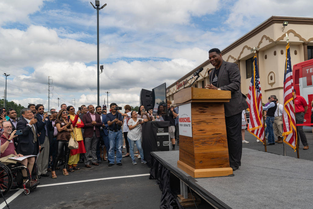 Herschel Walker Campaigns For Senator Of Georgia With Nikki Haley