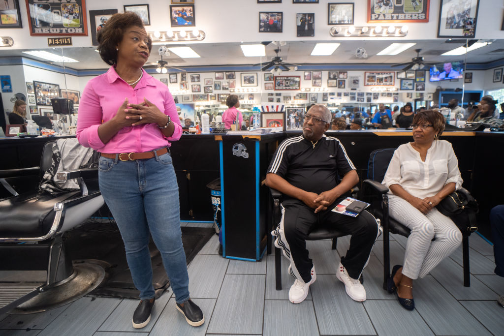 Democratic Senate Candidate Cheri Beasley Campaigns In Charlotte