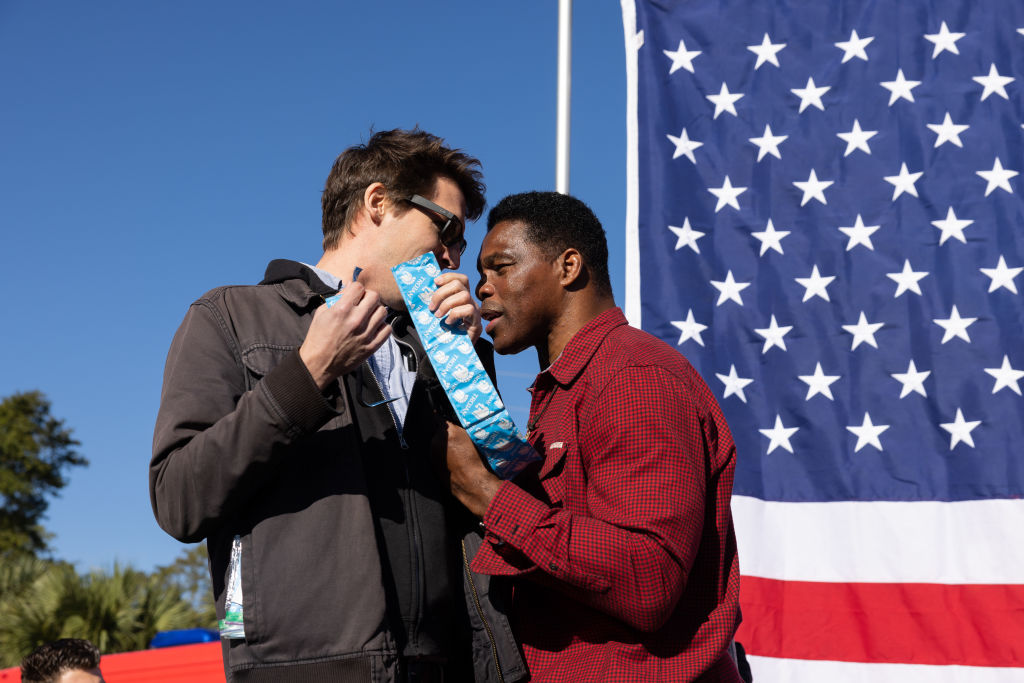 Georgia's Republican Senate Candidate Herschel Walker Campaigns In Macon