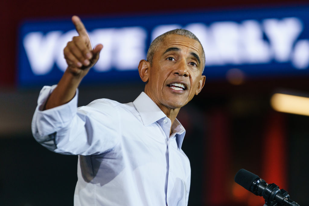 Former President Barack Obama Campaigns For Georgia Democrats Ahead Of Midterm Elections