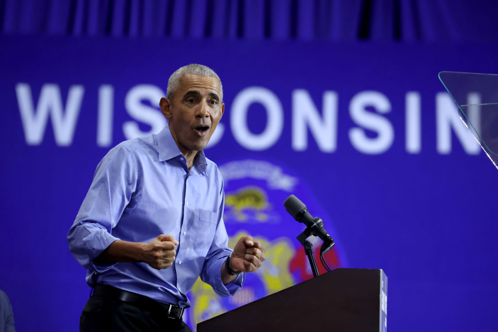 Former President Obama Campaigns With Mandela Barnes In Milwaukee