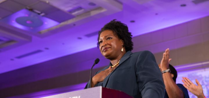 Democratic Candidate For Governor Of Georgia Stacey Abrams Hosts Election Night Watch Party