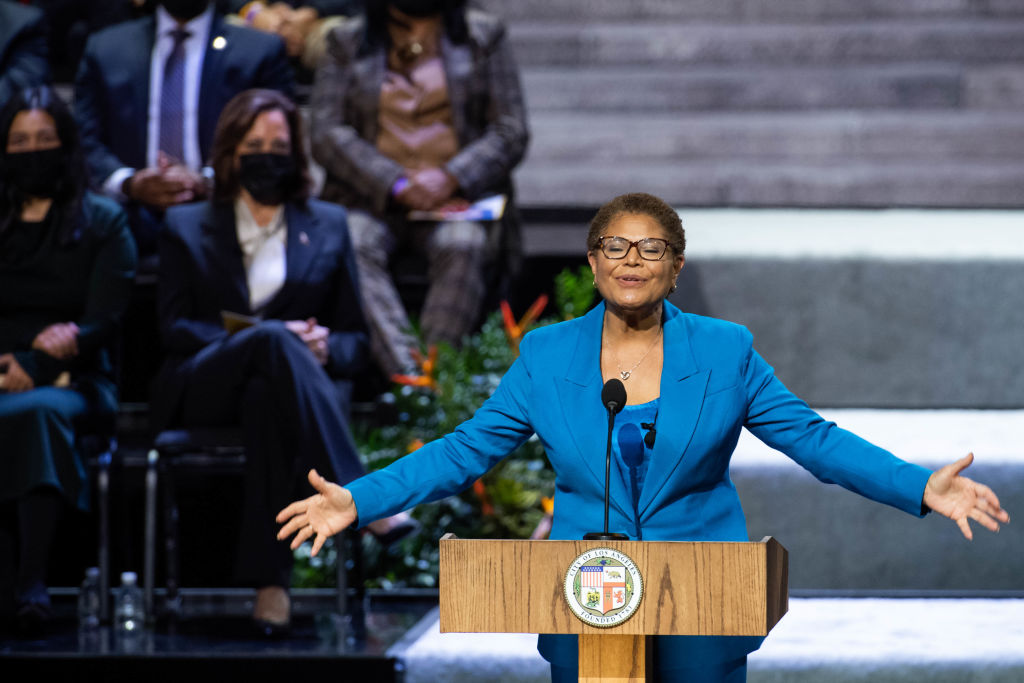 Karen Bass Is Sworn In As Mayor Of Los Angeles By Vice President Kamala Harris