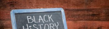 Black History Month blackboard sign