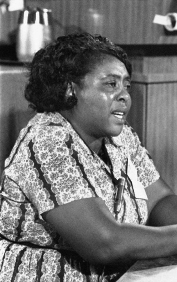 Fannie Lou Hamer, Mississippi Freedom Democratic Party Delegate, Democratic National Convention, Atlantic City, New Jersey, USA, Warren K Leffler, August 22, 1964
