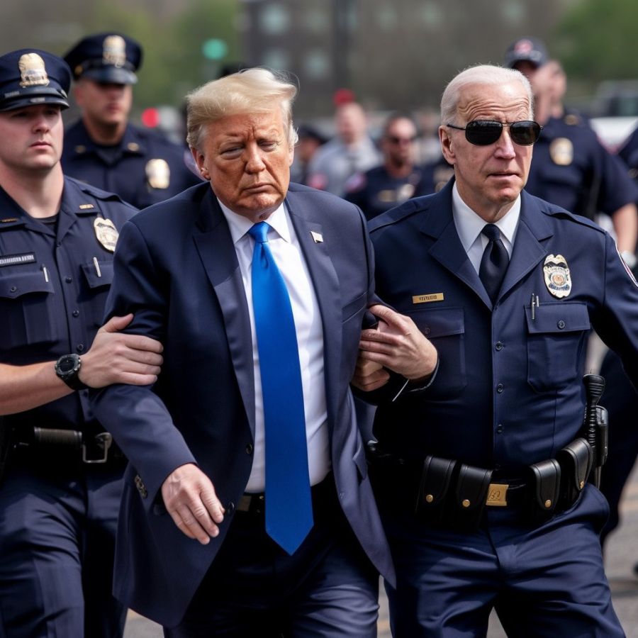 AI deepfake photos of Terump being arrested and jailed