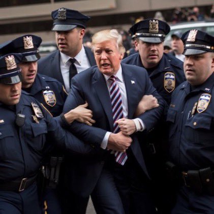 AI deepfake photos of Terump being arrested and jailed