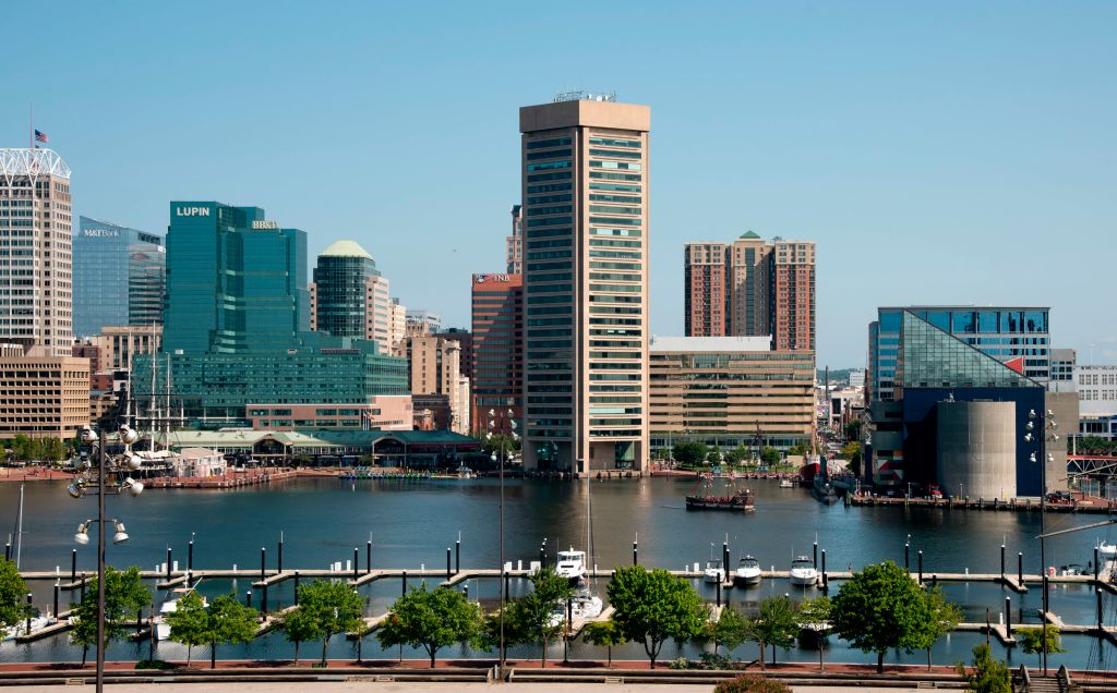Baltimore, Maryland Inner Harbor skyline