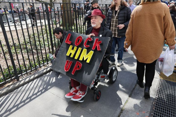 Protests Outside Manhattan District Attorney's Office