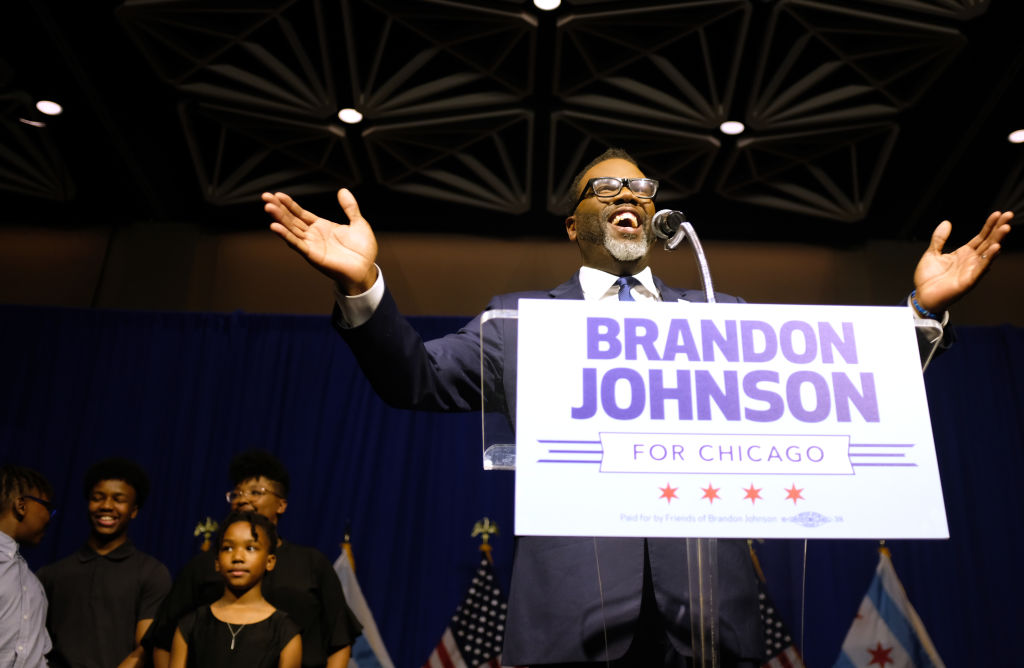 Chicago Mayoral Candidate Brandon Johnson Holds Election Night Event