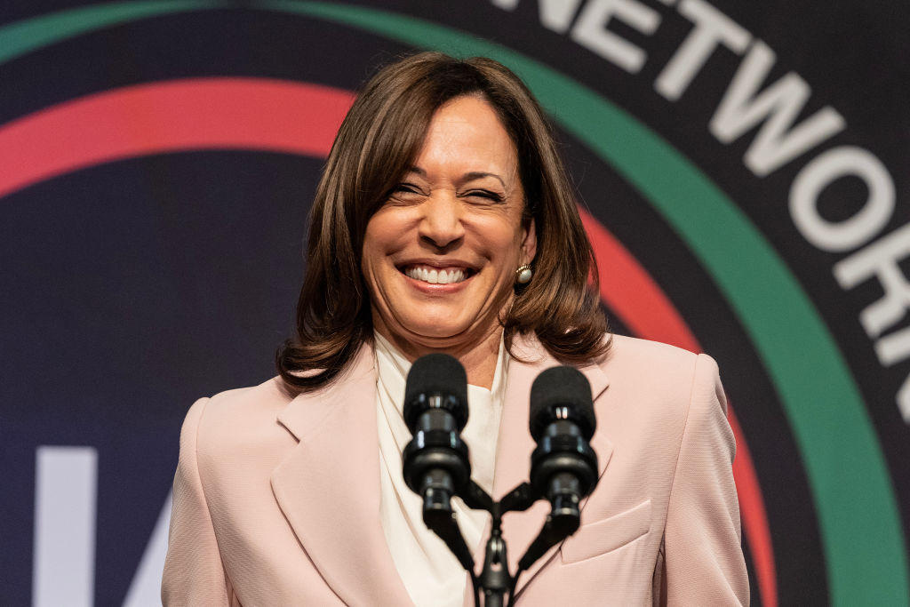 Vice President of the USA Kamala Harris speaks during NAN (...