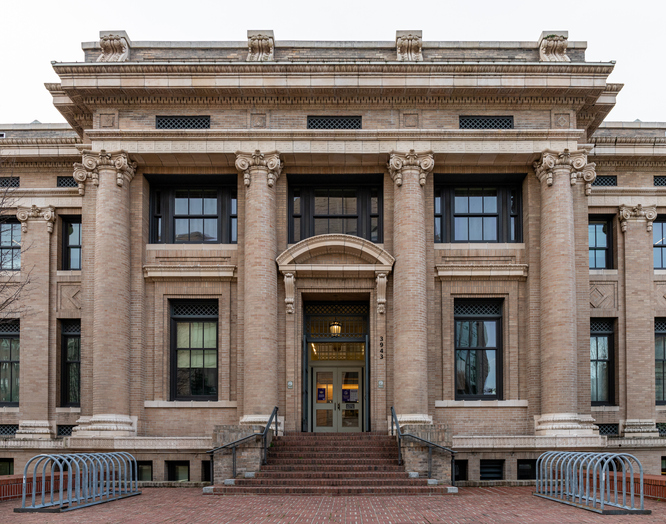 Front of Architecture Hall at University of Washington in Seattle, WA