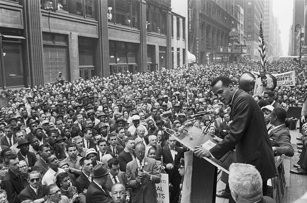 Harry Belafonte at Civil Rights Rally