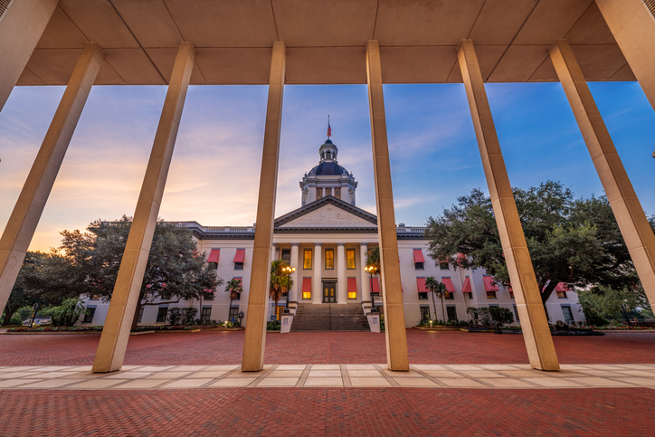 Tallahassee, Florida, USA at the historic Florida State Capitol Building.