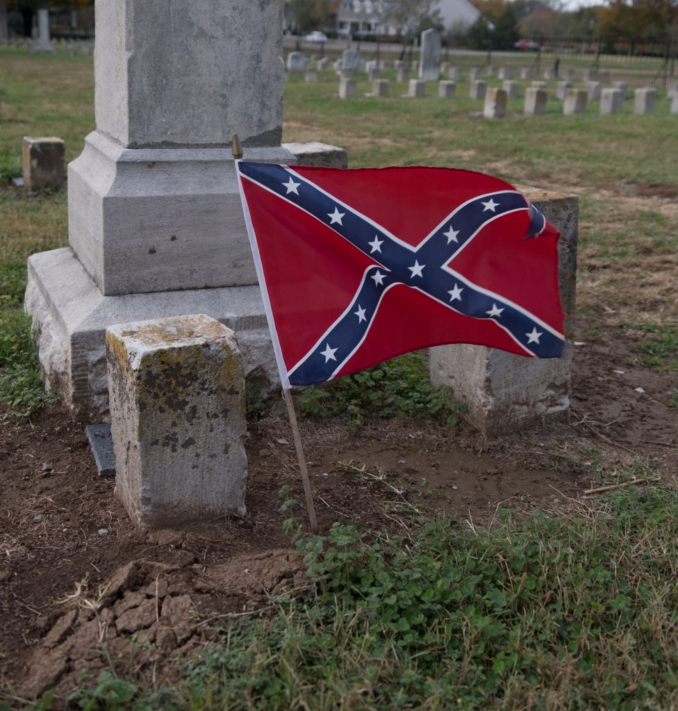 Rows Of Grave Markers At The McGavock Confederate Cemetery, Tennessee