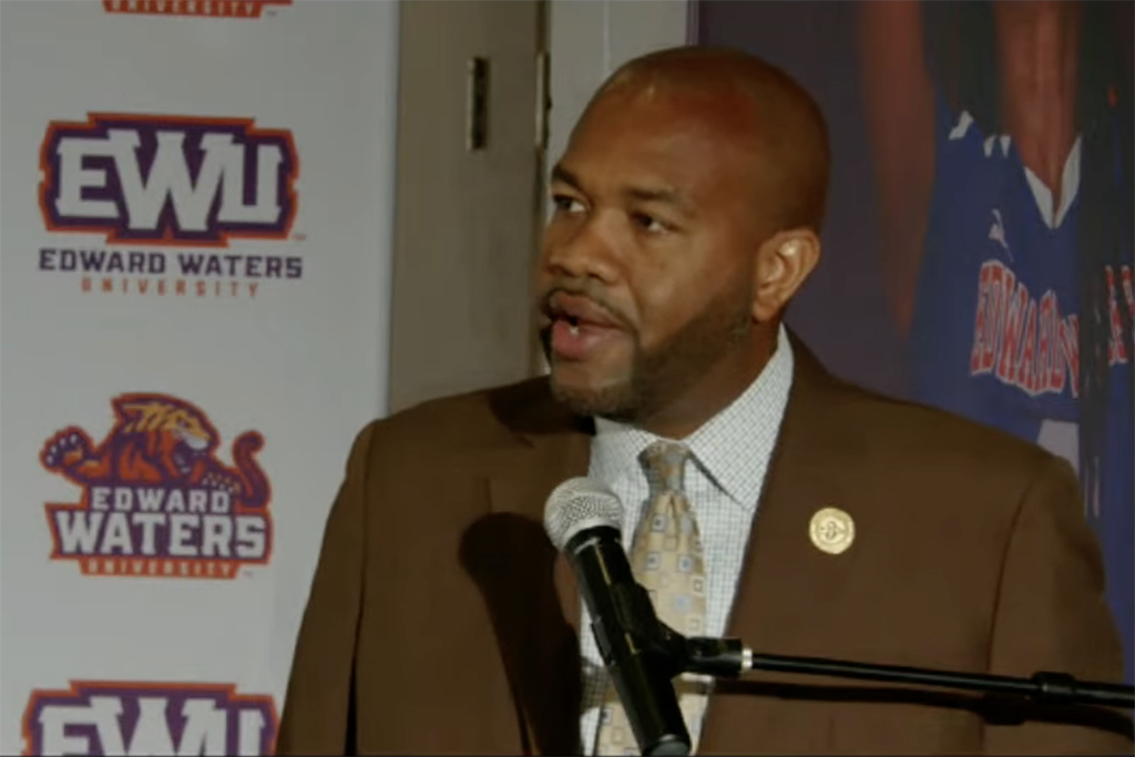 Edward Waters University President Dr. A. Zachary Faison, Jr. and Lt. Antonio Bailey